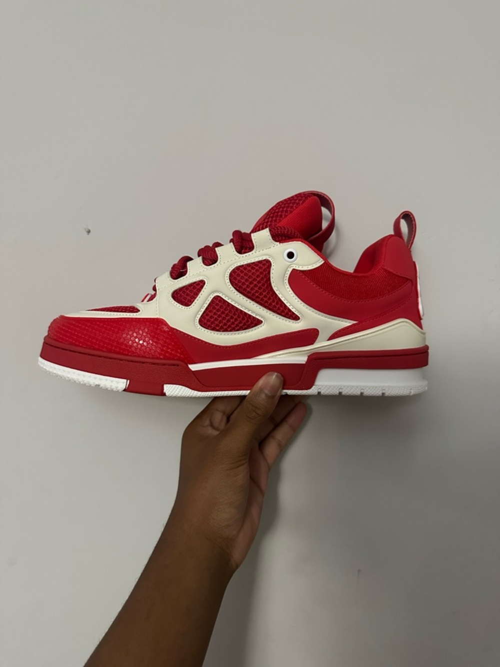 Louis Vuitton Vibrant Red Sporty Sneaker Accent - Picture 8 of 10